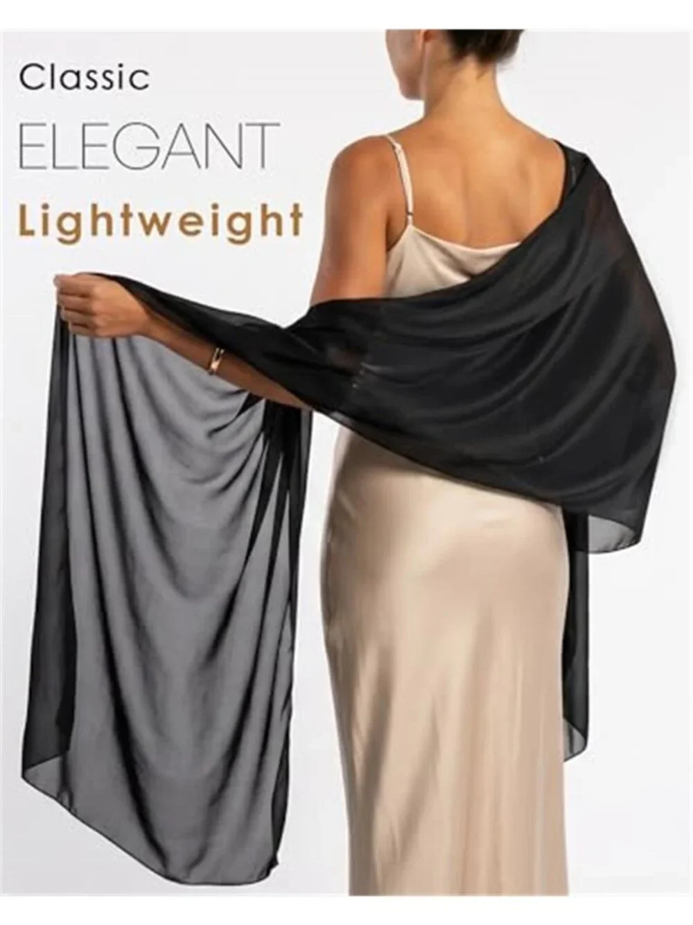 Satin Shawl Wraps for Women, Formal Evening Dress Scarf Cover Up